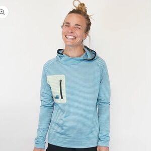 Terignota Women's Grid-Fleece Hoodie Sz M